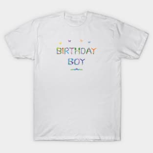 Birthday Boy - Tropical Word Art T-Shirt